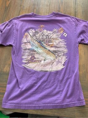 Unisex Guy Harvey East Carolina Pirates Purple Short Sleeve Tee